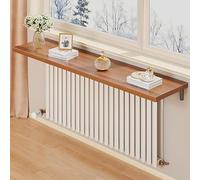 HOLGVE Copritermosifone Sopra la Mensola Per Termosifone, Mensola Sopra Termosifone, Mensola Per Piante da Interno Legno Sopra Termosifoni Con Staffa, Dietro Divano(Brown,110 * 30cm/43 * 11.8in)