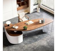 HOLGVE Scrivania Direzionale Legno Massello con Goccia D'acqua Irregolare
