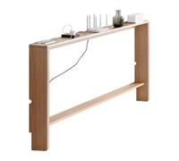 HOLGVE Stretta Tavolo Consolle, Tavolo da Ingresso, Consolle Ingresso in Legno, Tavolo da Divano con Foro Passacavi, Tavolino da Ingresso for Soggiorno(39.4x3.9x27.2in/100x10x69cm)