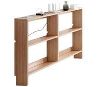 HOLGVE Stretta Tavolo Consolle, Tavolo da Ingresso, Consolle Ingresso in Legno, Tavolo da Divano con Foro Passacavi, Tavolino da Ingresso for Soggiorno(47.2x8.7x33.8in/100x22x69cm)