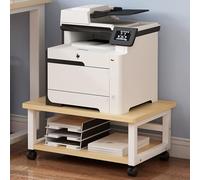 HOLGVE Supporto Per Stampante Mobile, Porta Stampante Scorrevole Sotto La Scrivania Con Ruote Bloccabili, Carrello for Stampante Compatto Con Ripiano Portaoggetti, Mobile Per Stampantes(Brown,50cm/19.