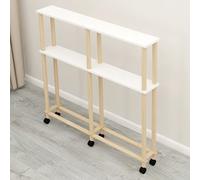 HOLGVE Tavolo consolle, Tavolo da Divano, Tavolino stretto dietro il divano, Tavolo da ingresso in accento, con ruote universali girevoli a 360°, for corridoio, soggiorno, foye(47.2x7.8x44.5in/120x20x