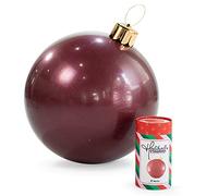 Holiball Decorazione natalizia gonfiabile, per interni ed esterni, riutilizzabile e facile da riporre, decorazione perfetta per le vacanze, 45,7 cm, Merlot