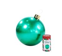 Holiball Ornamento gonfiabile per le vacanze, decorazione per interni ed esterni, riutilizzabile e facile da riporre, per matrimoni, feste, eventi, colori della squadra, 45,7 cm, verde agrifoglio