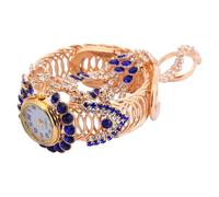 Holibanna 1 Pc Orologio Con Catena a Denti Di Diamante Pieno Braccialetti Ragazza Anelli Alla Moda Orologio Donna Orologio Con Movimento Al Quarzo Mancare Elegante Rosa Impostare