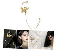 Holibanna 1 Pz elegante clip per l'orecchio orecchino orecchini decorazione dell'orecchio all-match pendente dell'orecchio della catena gioielli per orecchie in metallo Golden