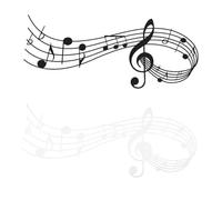 Holibanna 1 Set Adesivo Personaggio Musicale Classe Decalcomania Murale Sospeso Arredamento Bianco Adesivi Murali Adesivi Patern Di Note Musicali Nota Adesivi Bianca 2 Pezzi