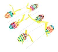Holibanna 1 Set Decorazioni per Uova di Pasqua Decorazioni Decorative A Forma di Finte Grandi Piene Primaverili Artificiali da Appendere con Steli Floreali 6 Pezzi