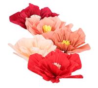 Holibanna 1 Set Fiore di Carta 3D Fiori Artificiali Decorativi Arredamento del Matrimonio Naturale Falso Decorazioni di Grandi Dimensioni Decorazione Nozze Fiori di Carta Fare 5 Pezzi