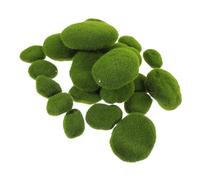 Holibanna 1 Set Muro di Pianta Verde di Pietra Simulata per Giardino Rocce di Muschio Artificiali Pietre Simulato Arredamento Musco Finto Muschio Artificiale Palla Plastica 20 Pezzi