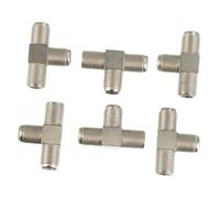 Holibanna 10 pezzi Adattatori Coassiali Tipo Femmina Vie in Nickelato Splitter Segnale Tv Satellite Connettori Robusti per Antenna Vcr Partitore Segnale Antenna Facile da Montare