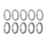 Holibanna 10 Pezzi anello di punta di strass anello al dito del piede per ragazza anello al dito per donna anelli della ragazza anello al dito donna elastico squillo anello femminile