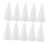 Holibanna 10 Pezzi Giocattoli per Colonna in Schiuma Decorazioni Cono di Schiuma Decorazione Arredamento schiume Decorative Natale Coni di Schiuma Coni Artigianali Cono in polistirolo Bianca