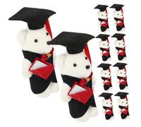 Holibanna 10 Pezzi La Bambola del Dottor Orso Fiore Laurea 2022 Orso Decorazioni di Laurea La Laurea Porta Molto Sorpresa di Laurea Figura di Laurea Piccole Bambole Orsetto Orsi Schiuma