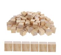 Holibanna 100 pezzi Blocchi Legno Quadrati Legno Massello Non Trattato per Progetti DIY e Attività Educative per Blocchi Artigianali Interattivo e Famiglia