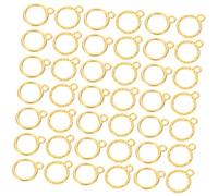 Holibanna 100 Pezzi Ciondoli Open Bezels Zinco per Resin Jewelry Making Vuote Mini per Collane Bracciali Ed Orecchini Design Versatile e Resistente