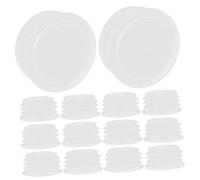 Holibanna 100 Pezzi di Tappi di Sughero Semplici per Bottiglie Tappi Rotondi in Plastica Tappi Terminali per Tubi Coperchi Anti-Goccia Tappi Terminali Tappi di Tenuta Trasparenti in