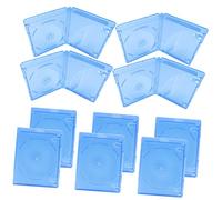 Holibanna 10pezzi Custodie Dvd Singole Trasparenti Plastica per Organizzazione e Protezione CD Blu Trasparente per Archiviazione e Conservazione
