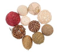 Holibanna 10pezzi Palline Decorative Intrecciate Decorazione Forma di Palla per Casa Ornamento Forma di Palla per Scrivania Decorazione da Tavolo Delicata Arredatura per Casa Ornamento per s