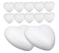 Holibanna 12 Pezzi Amo L'embrione Schiuma Palloncino Cuori di Schiuma Insalatiera a Cuore Tazza Fai da Te Decorazioni per Cupcake per Shower Polistirolo Espanso Bianca