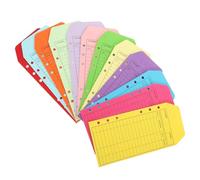 Holibanna 12 pezzi Buste Budget in Carta Kraft Colorata Organizer Compatto per Spese e Fogli Bilancio Leggero e Portatile per Gestione