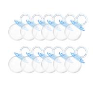 Holibanna 12 Pezzi Scatola Caramelle a Forma di Ciuccio Trasparente Mini | Shower e Eventi a Tema Bebè, Formato Portatile e Leggero, Decorazione Creativa e Raffinata