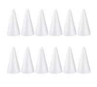 Holibanna 12Pcs 15 Cm Bianc Schiuma Coni Polistirolo Cono Artigianato Schiuma Cono Natale Albero Schiuma Coni per Natale Centrotavola Decorazione