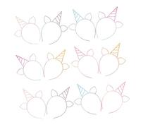 Holibanna 12pezzi Cerchietto Unicorno Glitterato Di Corno Cerchietti Per in Plastica Con Orecchie Corno Per Decorazioni Di Compleanno Feste Carnevale e Cosplay