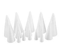 Holibanna 15 Pezzi Coni Schiuma per Decorazioni Natalizie DIY Accessori per per Lavoretti Creativi e Addobbi Festivi per Casa e Feste