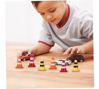 Holibanna 15 Pezzi Mini Coni Stradali Giocattoli Educativi Stradali per Coni Colorati Giallo per Apprendimento e Giochi Sicurezza