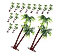 Holibanna 15pezzi Miniature Coconut Trees Realistic Artificial Decor for Table Landscape Fish Tank and Birthday Cakes Tropical Plant Decorations Large