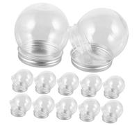 Holibanna 16 Pezzi Globo Trasparente in Plastica con Tappo A Vite Riutilizzabile per Decorazione Fai da Te