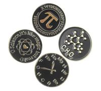 Holibanna 16pezzi Spilla Brooch Aesthetic Metallo Con Simboli Di Scienza e Matematica Spilla Decorativa Per Abbigliamento Zaini e Accessori Moda