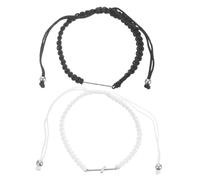 Holibanna 1paio Bracciale Per Ragazze Con Pendente Croce Bracciale Intrecciato Stile Amicizia Accessorio Decorativo Per Feste e Occasioni Speciali