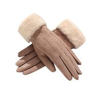 Holibanna 1paio Guanti Eleganti Invernali Suede Per Donna Guanti Antivento e Caldi Protezione Mano Spessa Per Guida e Attività Outdoor