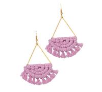 Holibanna 1paio Orecchini Bohemien Ventaglio Intrecciati Gioielli Moda Per Vacanze Al Mare e Occasioni Speciali