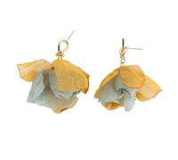 Holibanna 1paio Orecchini Goccia Lega Con Fiore e Fiocco Stile Retro e Personale Perfetti Per Occasioni Quotidiane e Feste Ginger