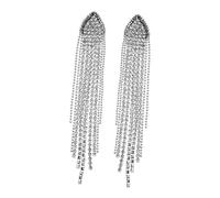 Holibanna 1paio Orecchini Lunghi Nappa Rutenio Con Strass Per Cerimonie e Occasioni Speciali Accessori Eleganti Per Donne e Ragazze Perfetti Per Matrimoni e Feste Di Compleanno