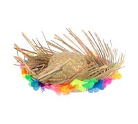 Holibanna 1pezzi Cappello in Paglia Stile Hawaiano Uomo Per Feste Tema Costume Per Addio Al Celibato Spiaggia e Party Tropicali