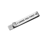 Holibanna 1pezzi Fermacravatta Per Incisione Father of The Bride e Loved You First Accessorio Per Matrimonio Per Papà Cravatta Inossidabile Design