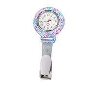 Holibanna 1pezzi Orologio Da Tasca Per Silicone Con Design e Fiori Orologio Portatile Per Professionisti Della Salute Facile Da Attaccare Ai Vestiti Alta Durata e Precisione Nell