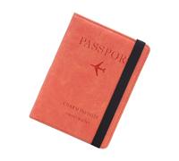 Holibanna 1pezzi Portafoglio Rfid Per Passaporto e Carte Borsa Multi-funzione Pu Pelle Design Slim e Tascabile Per Viaggi e Ufficio Colore Arancione