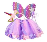 Holibanna 1set Costumi Per Ragazze Con Gonna Tutu Colorata Da Fata Cerchietto Unicorno e Per Cosplay Feste Di Compleanno e Spettacoli Teatrali
