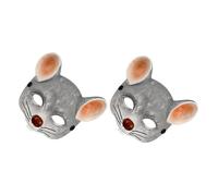 Holibanna 2 Pezzi 3d Maschera Per Ratto in Schiuma 3d Costume Da Topo Realistico Maschera A Mezza Faccia Per Il Cosplay Di Carnevale Di Halloween