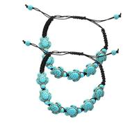 Holibanna 2 pezzi Bracciale Turchese Intrecciato con Tartaruga per Donna Gioiello da Polso Artigianale Accessorio Versatile per Ragazze Design Unico e Delicato