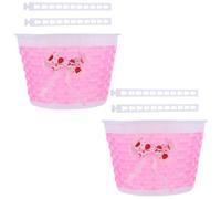 Holibanna 2 Pezzi Cestino per Bicicletta Piccolo con Fiocco Rosa in Plastica