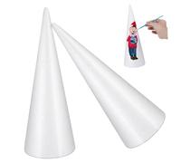 Holibanna 2 Pezzi Coni Polistirolo per Lavoretti Creativi Materiale Fai da Te Leggero e Sicuro per Decorazioni Feste e Progetti Educativi