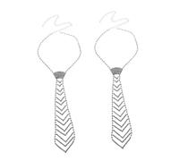 Holibanna 2 Pezzi Cravatta Collana con Pietre Regolabile Unisex Freccia Elegante Accessorio Moda per Cerimonie Party