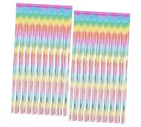 Holibanna 2 Pezzi Decorativa Frangia Pet per Compleanni e Sfondi per Party Matrimonio e Shower Facile Installare e Leggera Colore Macarons