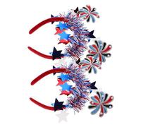 Holibanna 2 Pezzi fascia di accessori del quarto di luglio Cerchio per del della Memoria fascia usa capo bopper del dell'indipendenza tessuto